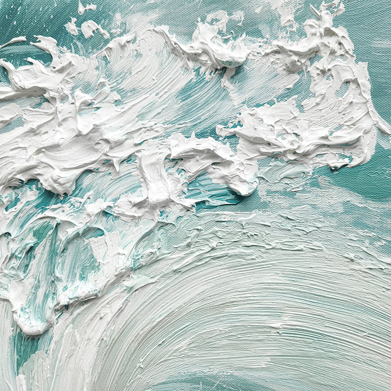 Wave Movement Beach Tide Foam Oil Painting 177PW