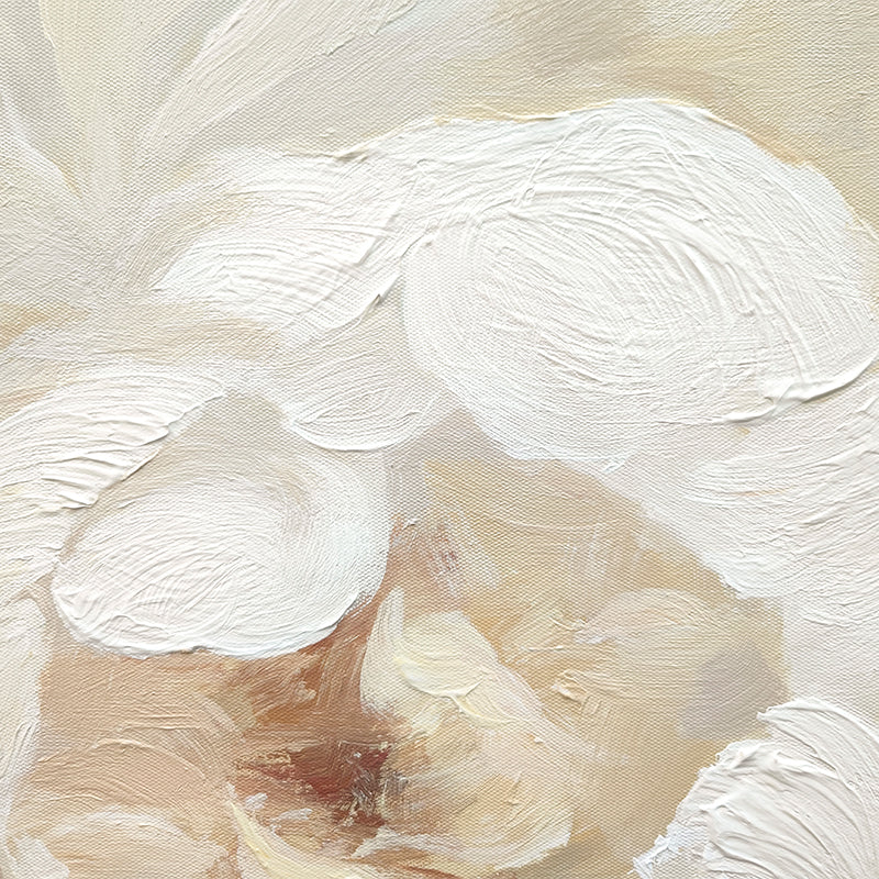 Enlarged Flower Petal Neutral Accent Oil Painting 105EF