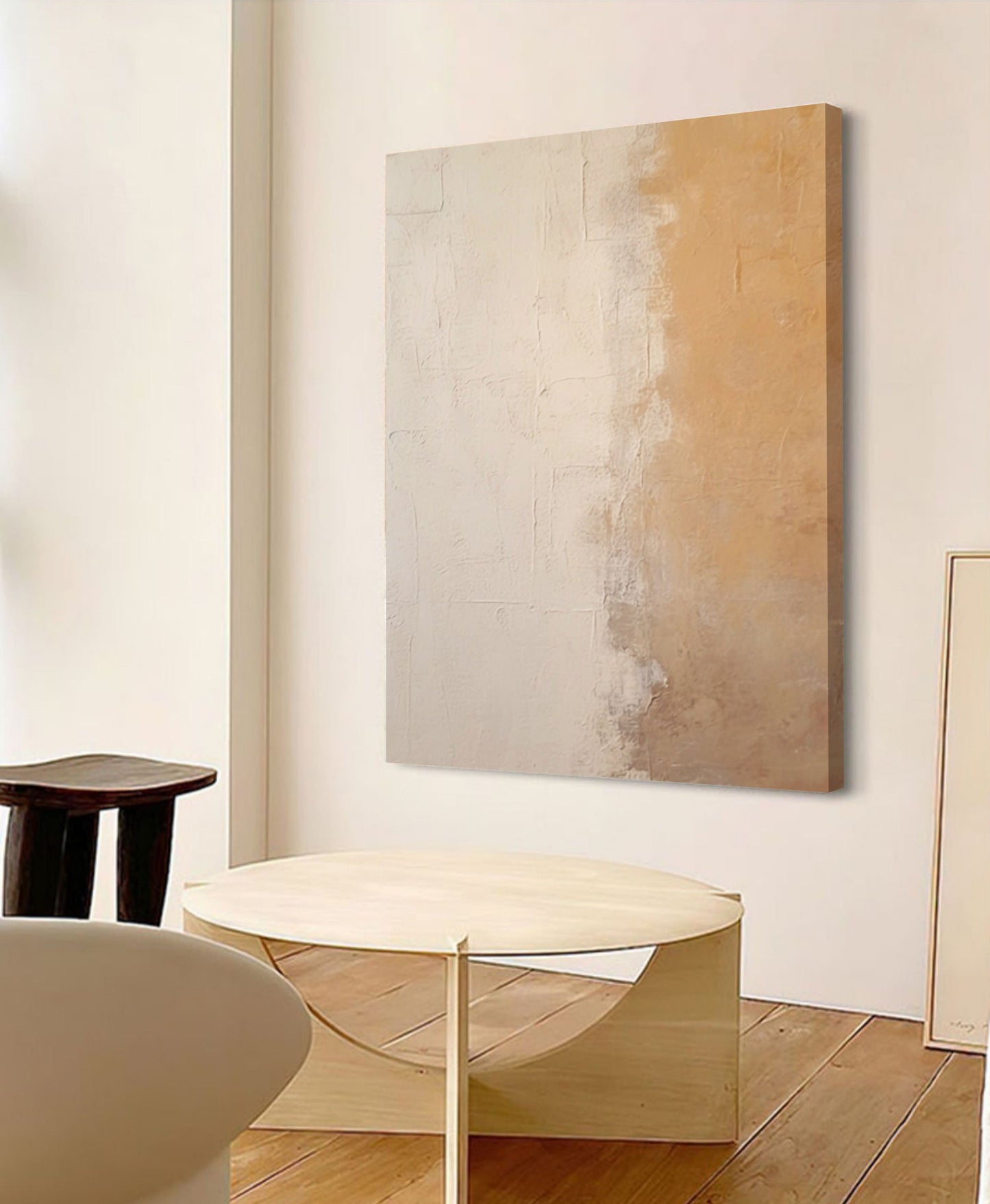 Elegant Minimalist Oil Painting for Contemporary Home Decor and Art Lovers