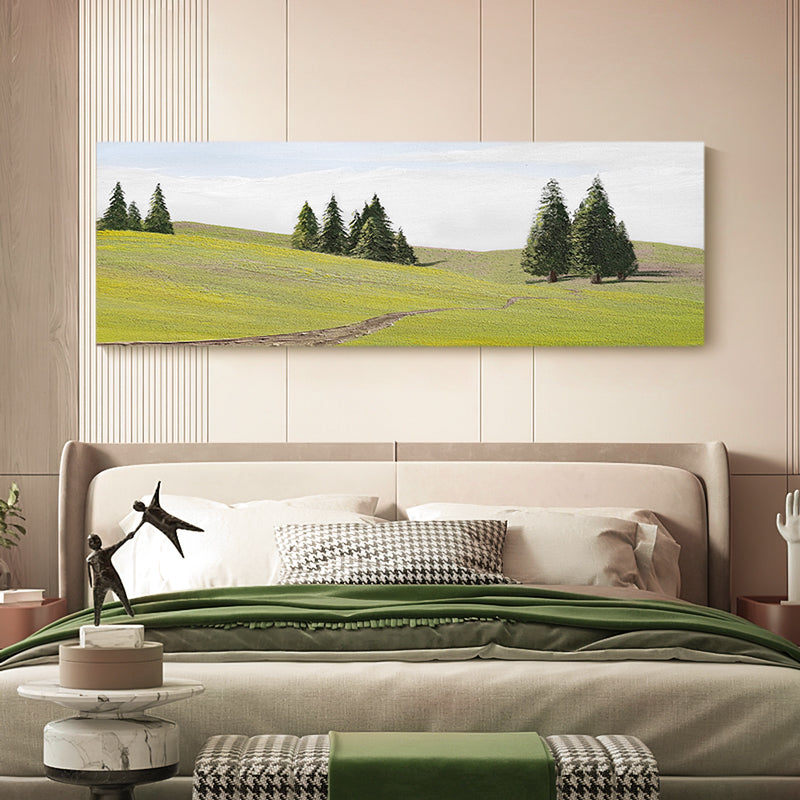 Quaint Field Meadow Trees Oil Painting 183CW