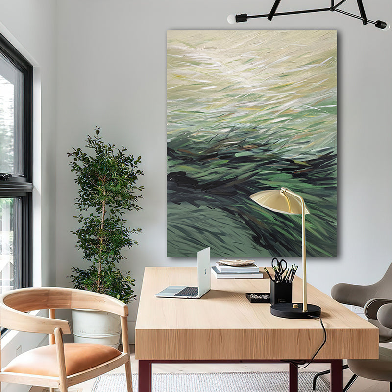 Abstract Grass Wind Movement Field Oil Painting 190PW