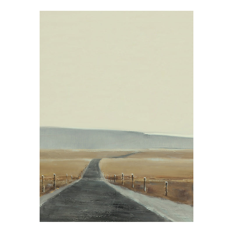 Roadtrip Motorcyle Farmhouse Scenery Fields Oil Painting 191PW
