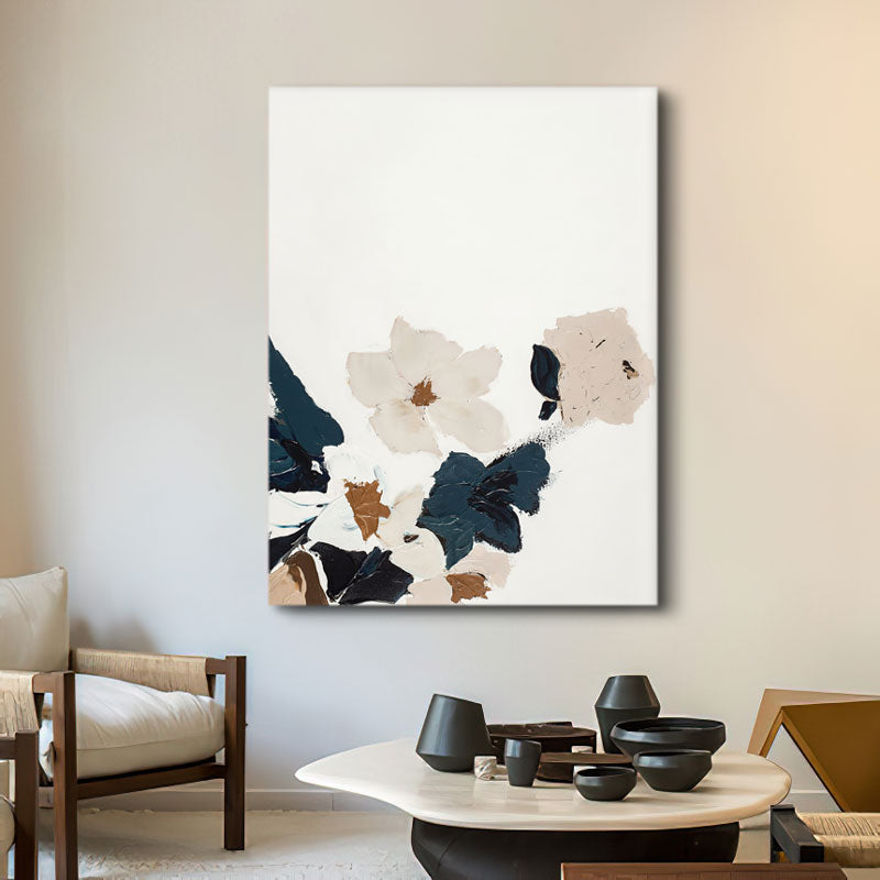 Minimalist Flower Stamp Accent Oil Painting 192PW
