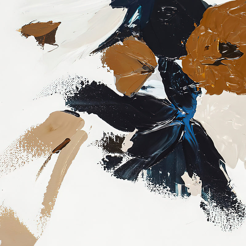 Minimalist Flower Stamp Accent Oil Painting 192PW