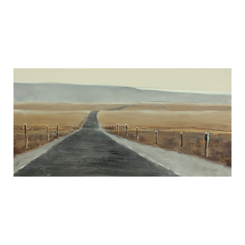 Roadtrip Motorcycle Landscape Farmhouse Scenic Drive Oil Painting 194AF