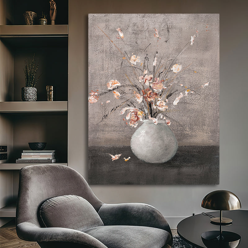 Still Life Floral Vase Cherry Blossom Oil Painting 198PW