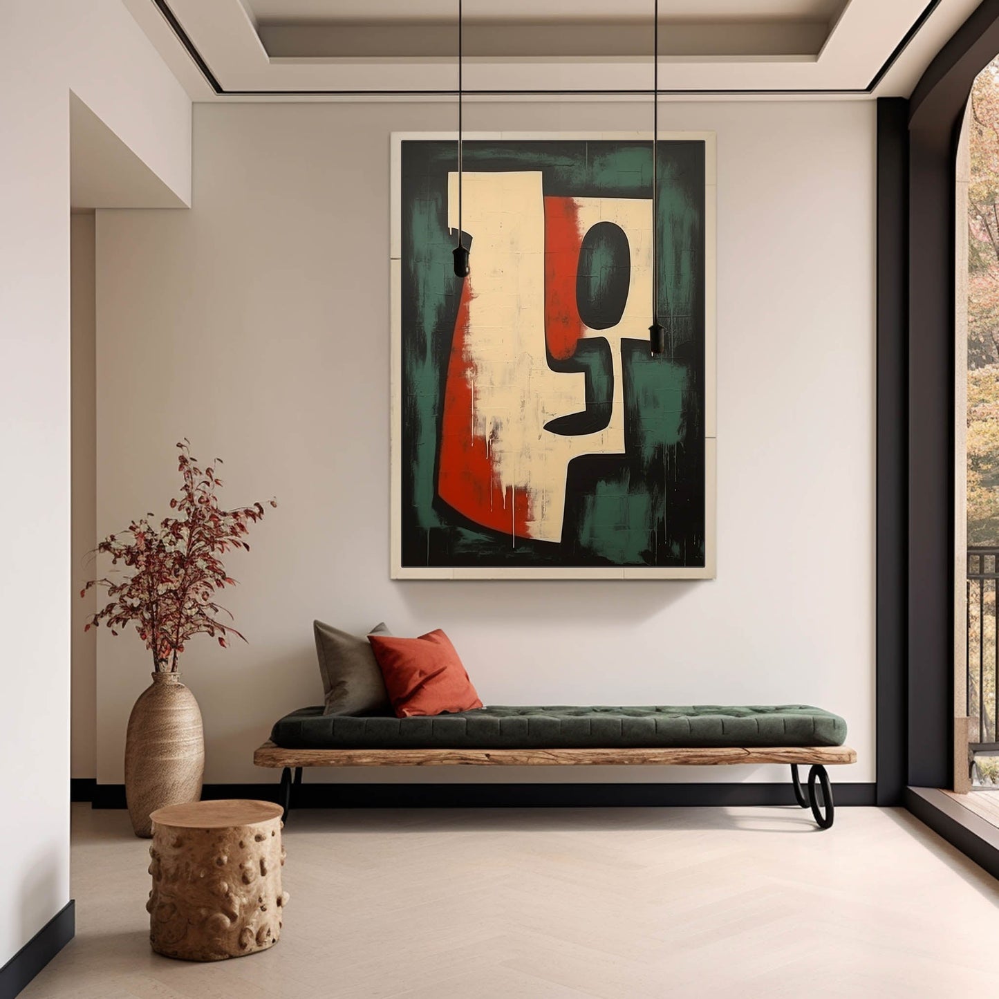 Abstract Wabi-Sabi Oil Painting for Contemporary Wall Decor and Art Lovers