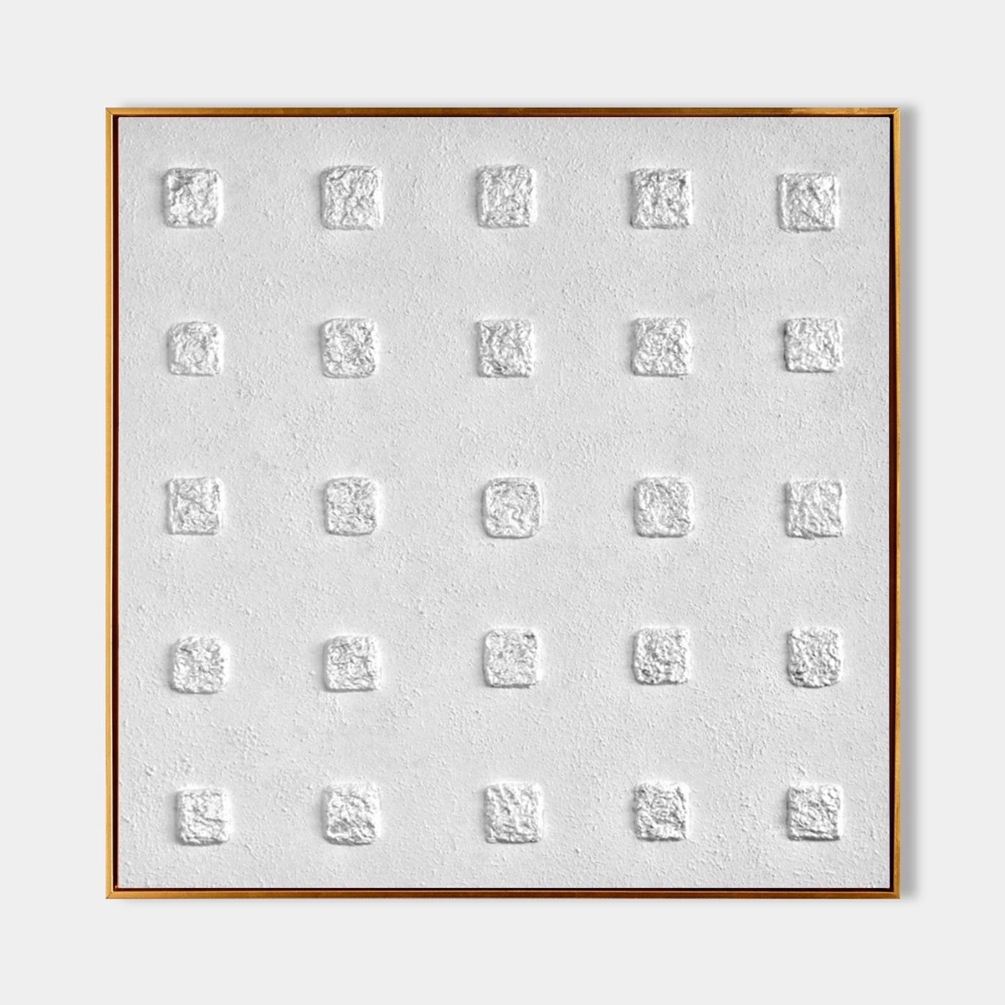 Minimalist Wabi-Sabi Texture Art - Modern White Square Design for Elegant Home Decor