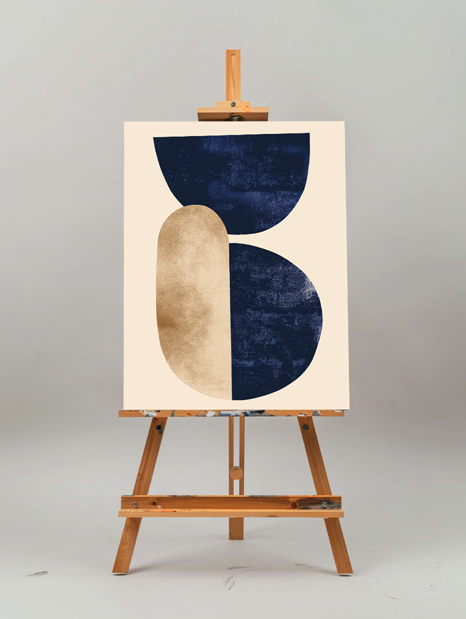 Contemporary Geometric Abstract Oil Painting for Modern Home Decor