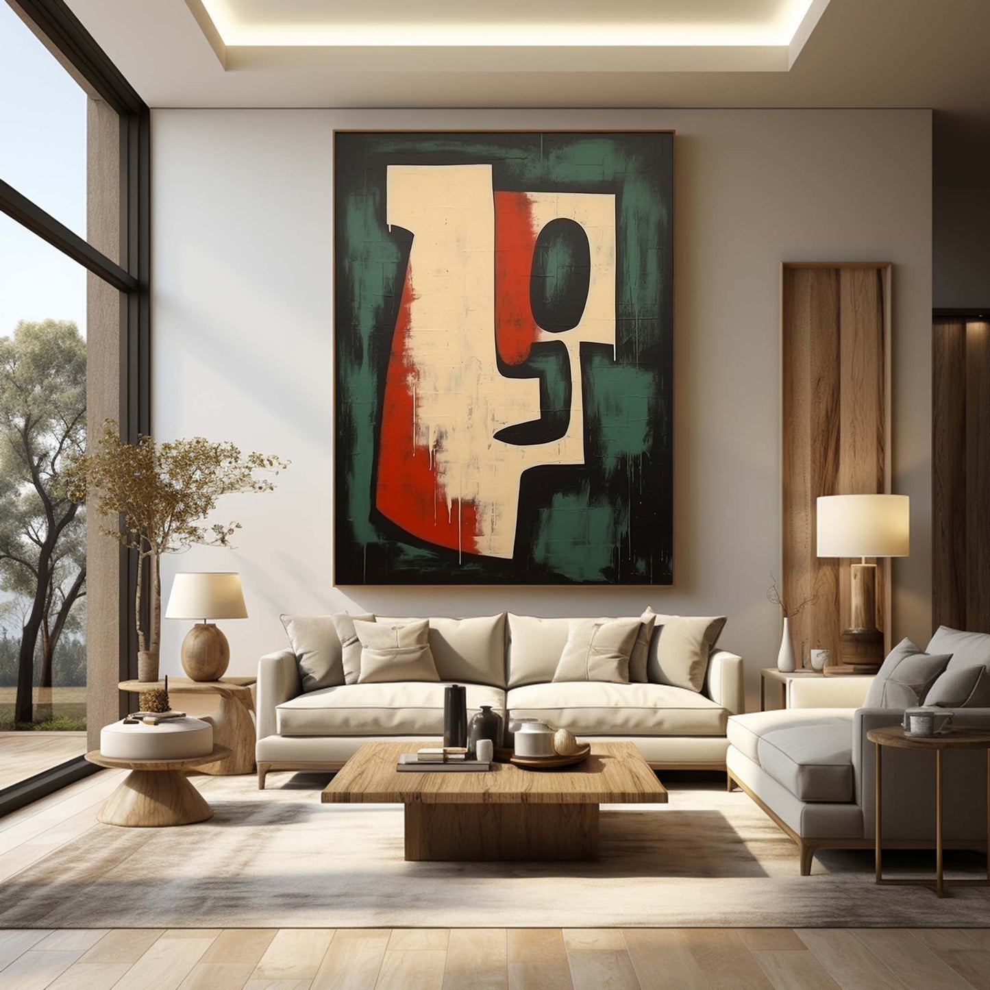 Abstract Wabi-Sabi Oil Painting for Contemporary Wall Decor and Art Lovers