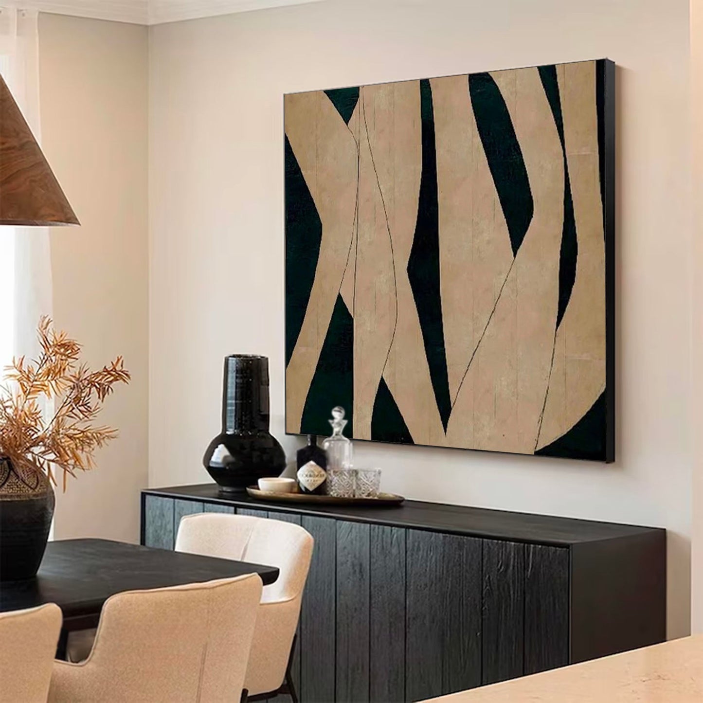 Modern Minimalist Abstract Oil Painting for Contemporary Home Decor