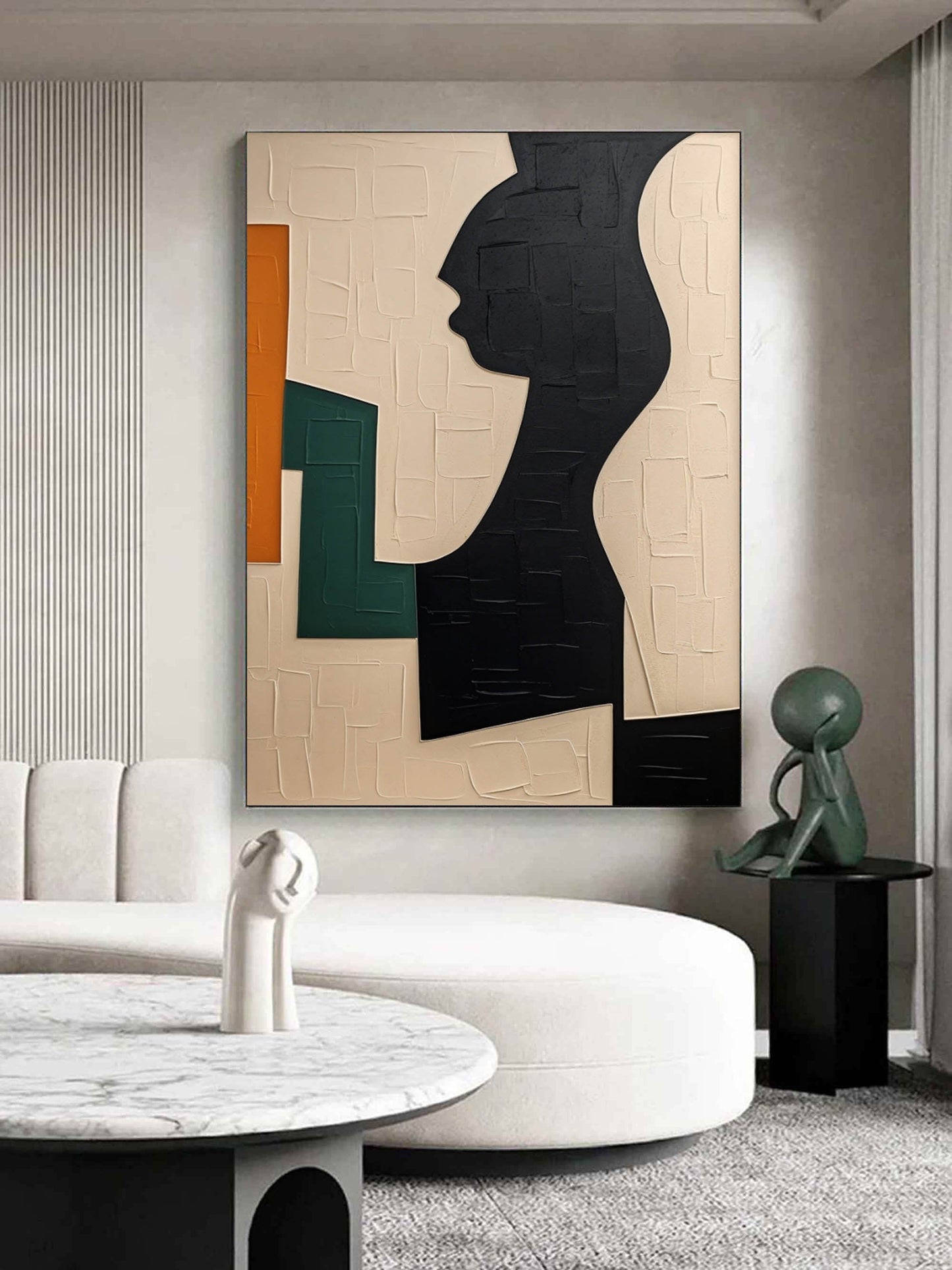 Abstract Wabi-Sabi Oil Painting | Modern Minimalist Wall Art for Unique Home Decor