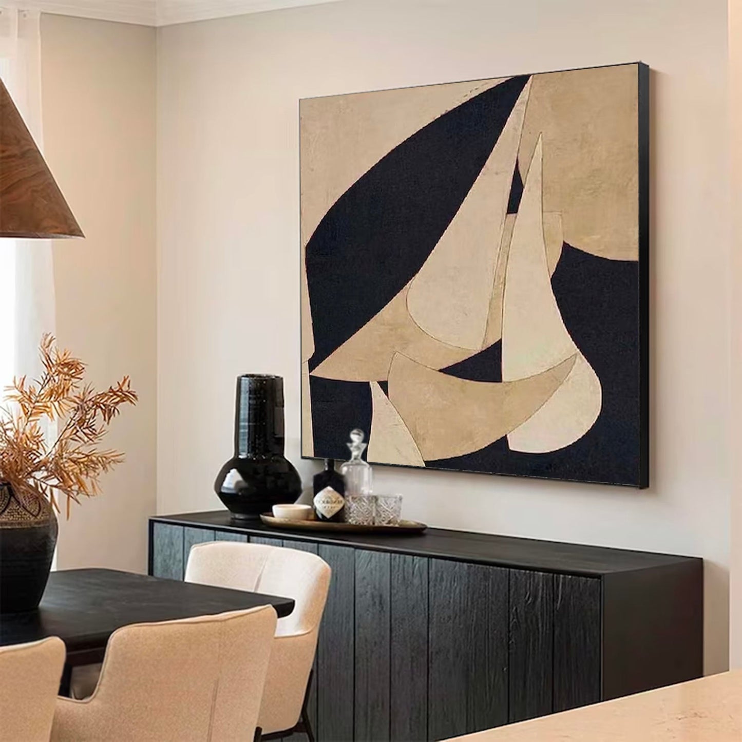 Modern Minimalist Abstract Oil Painting for Contemporary Home Decor