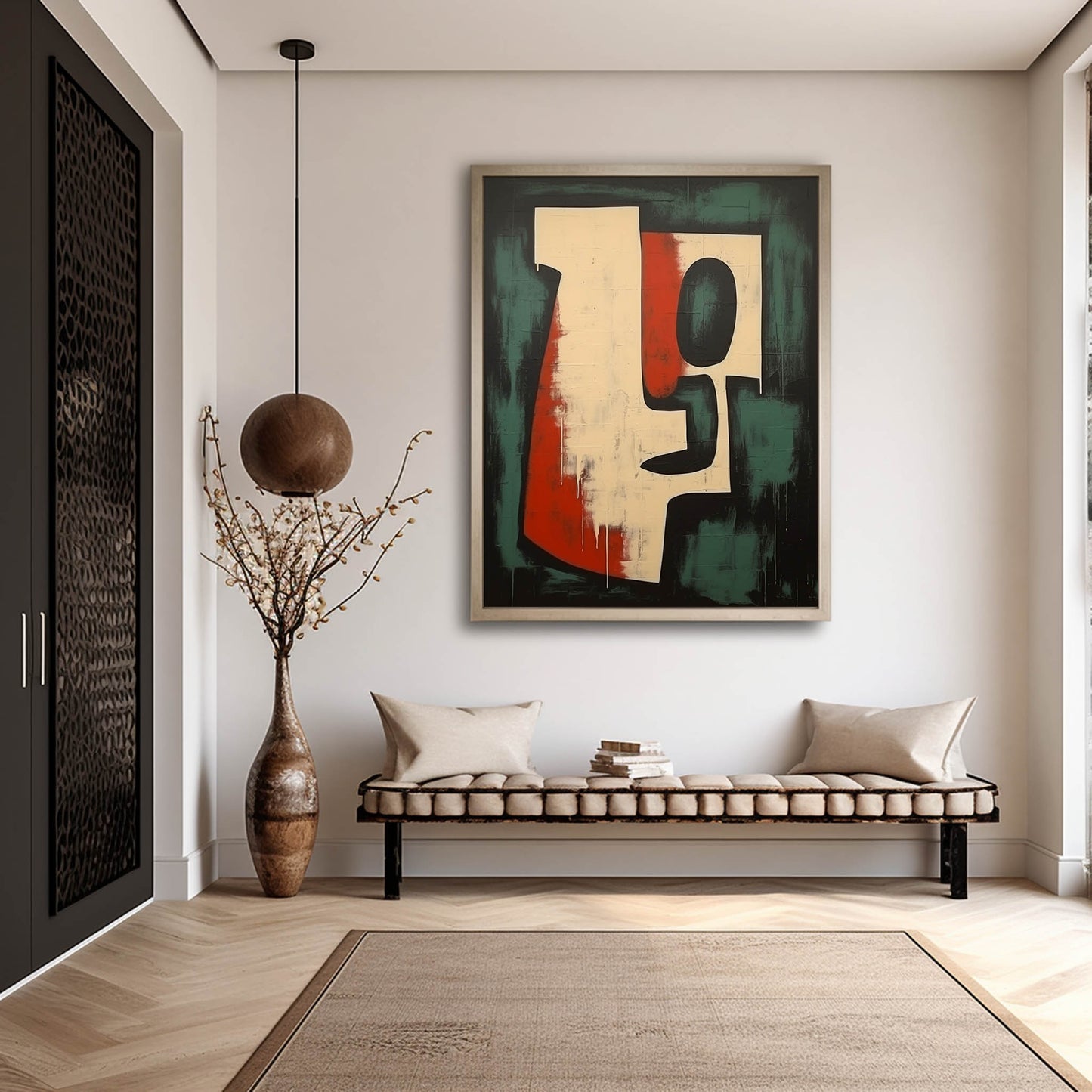 Abstract Wabi-Sabi Oil Painting for Contemporary Wall Decor and Art Lovers