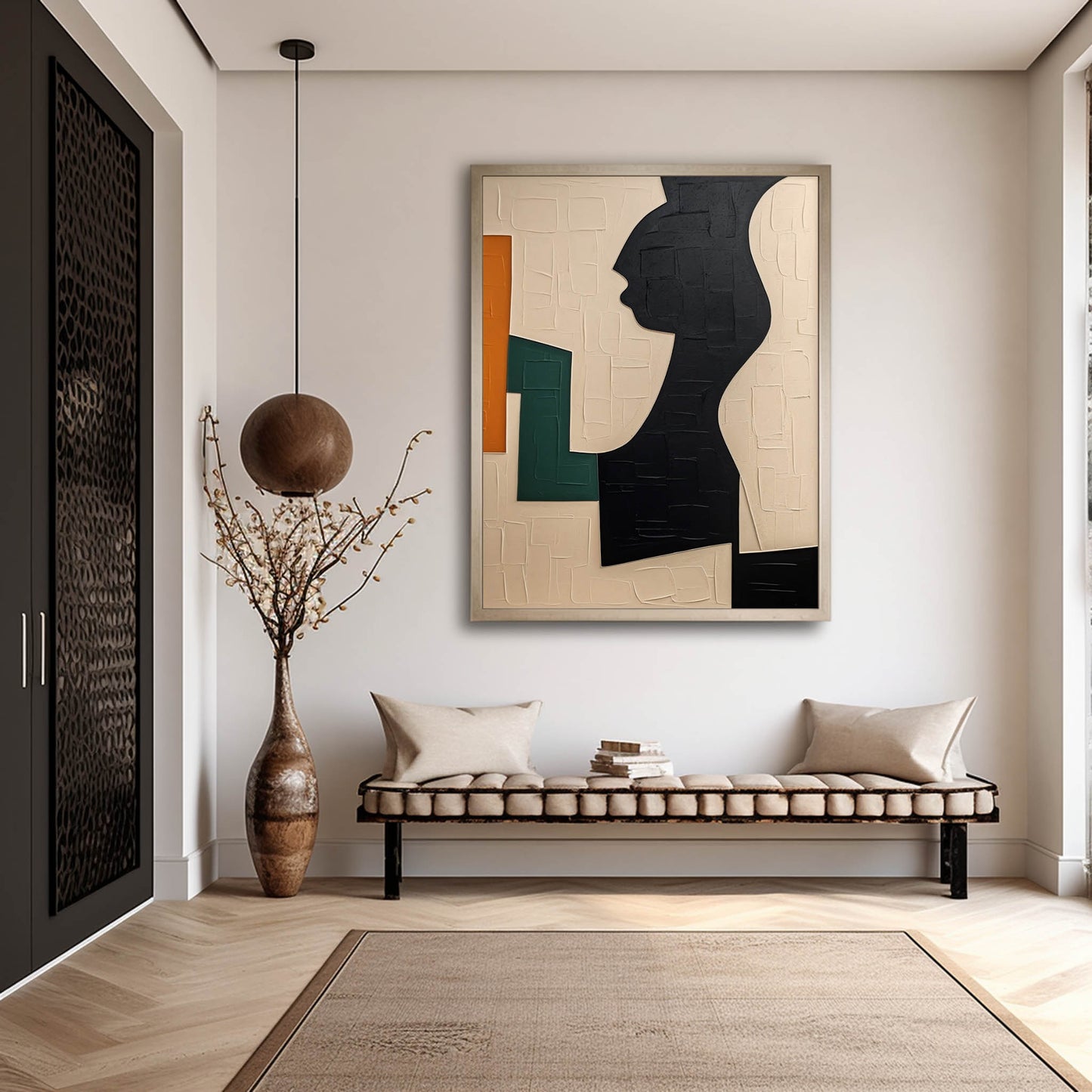 Abstract Wabi-Sabi Oil Painting | Modern Minimalist Wall Art for Unique Home Decor