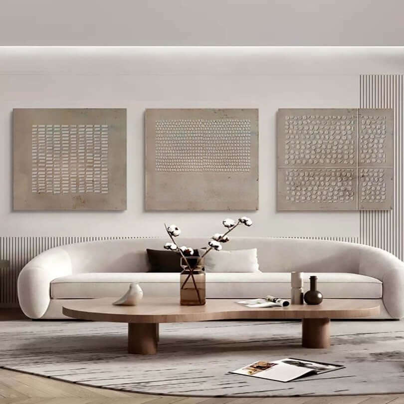 Abstract Serenity: Contemporary Oil Painting for Tranquil Home Decor