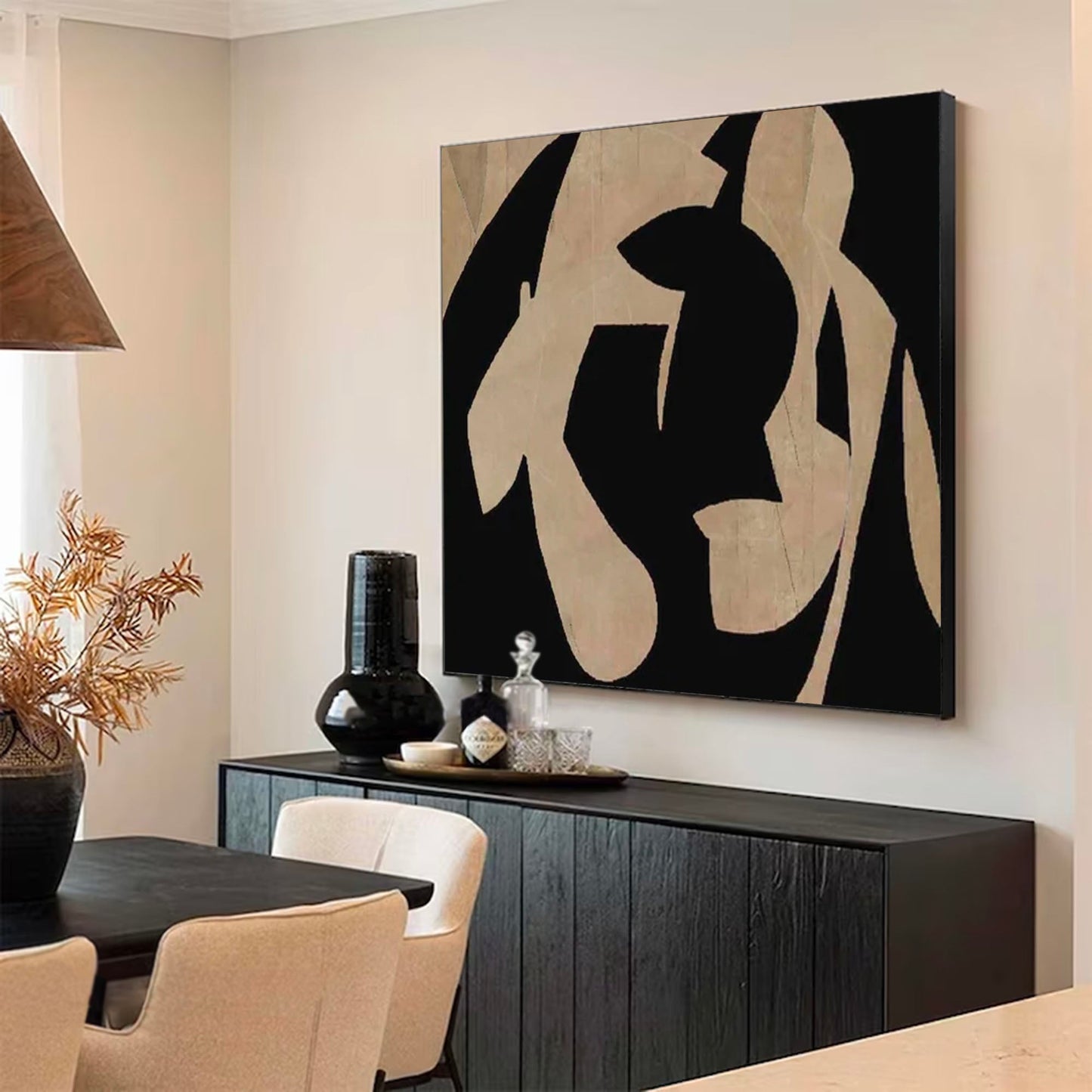 Modern Minimalist Abstract Oil Painting for Contemporary Home Decor