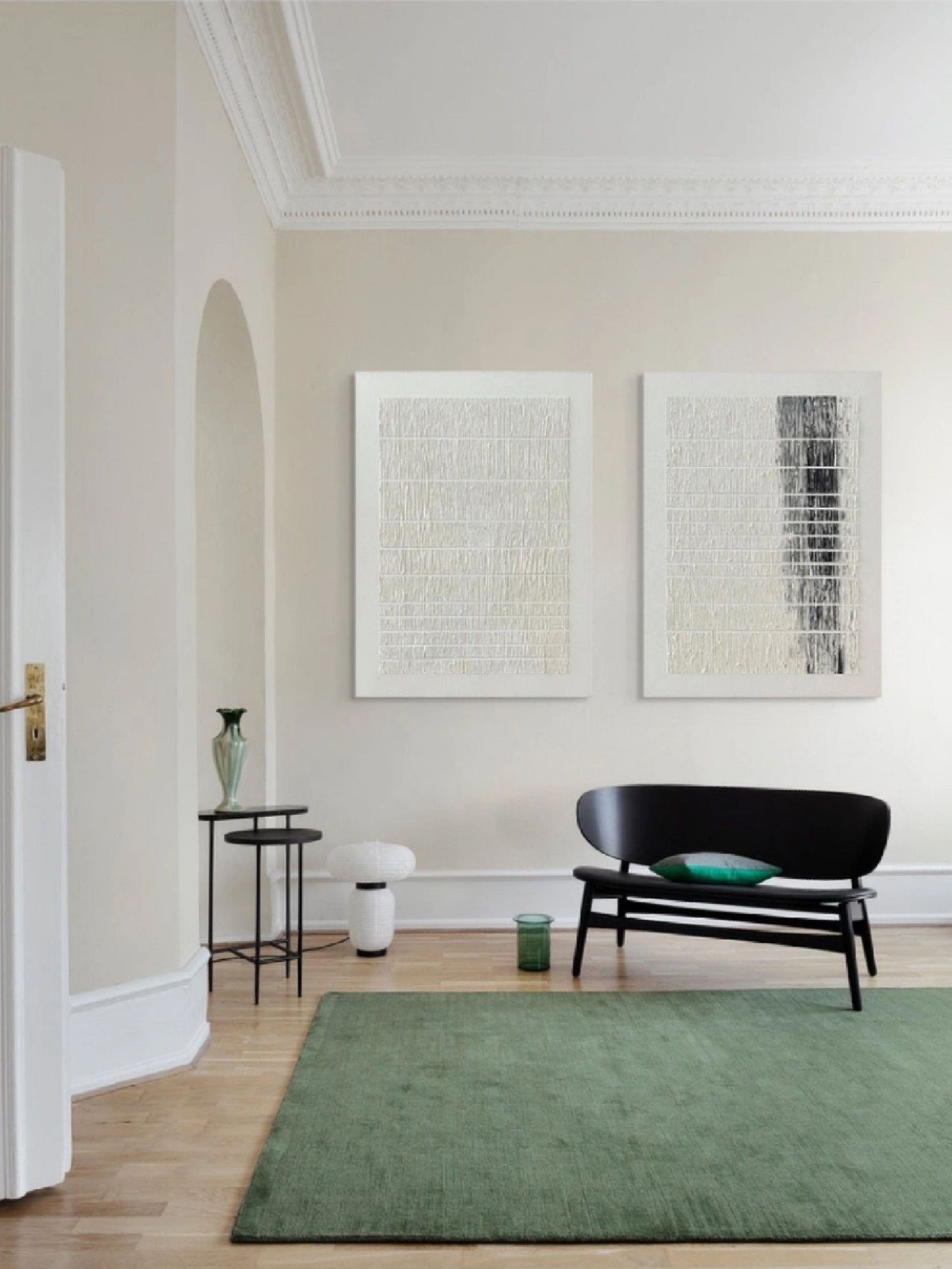 Contemporary Abstract Oil Painting Duo for Modern Home Decor