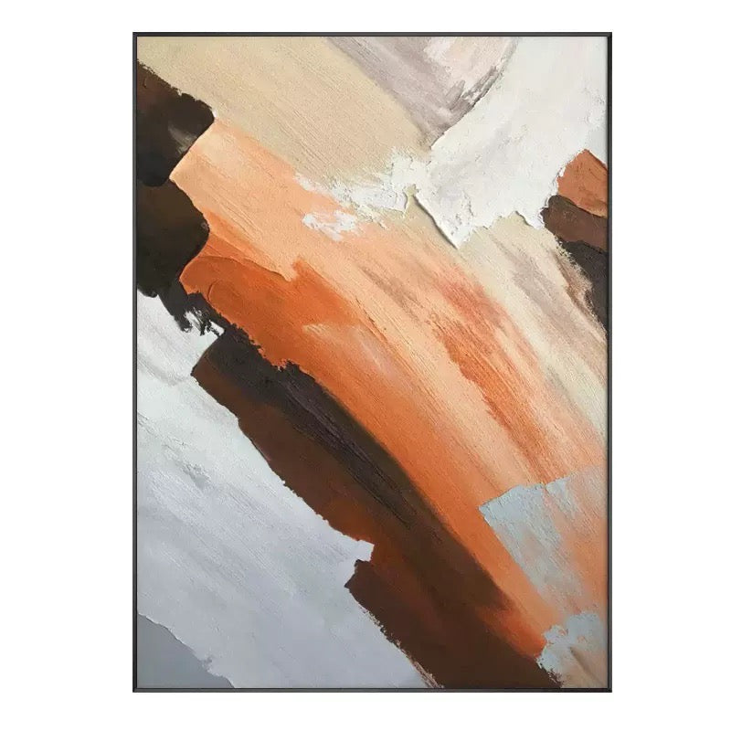 Paint Stroke Abstract Minimalist Oil Painting