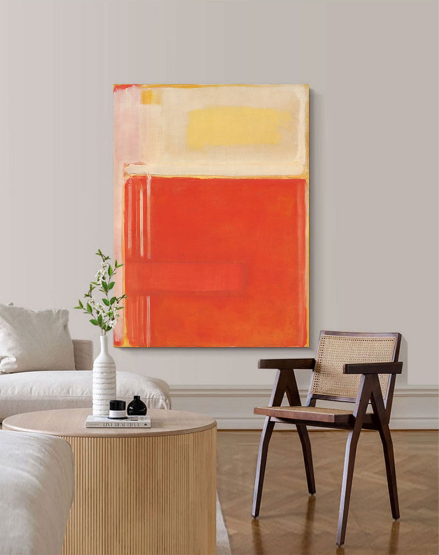 Vibrant Abstract Oil Painting for Modern Home Decor and Minimalist Aesthetic