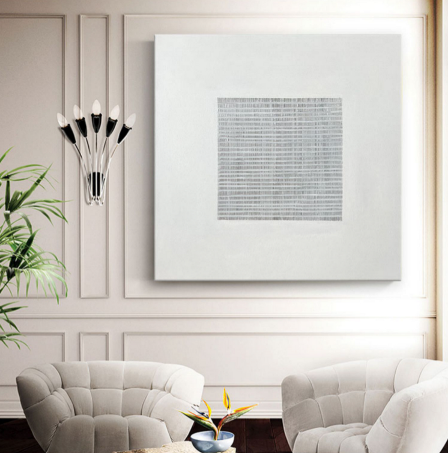 Minimalist Wabi-Sabi Abstract Oil Painting for Modern Home Decor