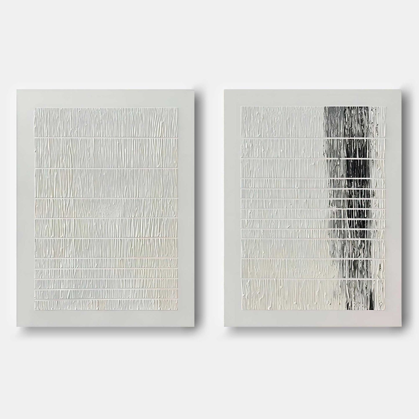 Contemporary Abstract Oil Painting Duo for Modern Home Decor