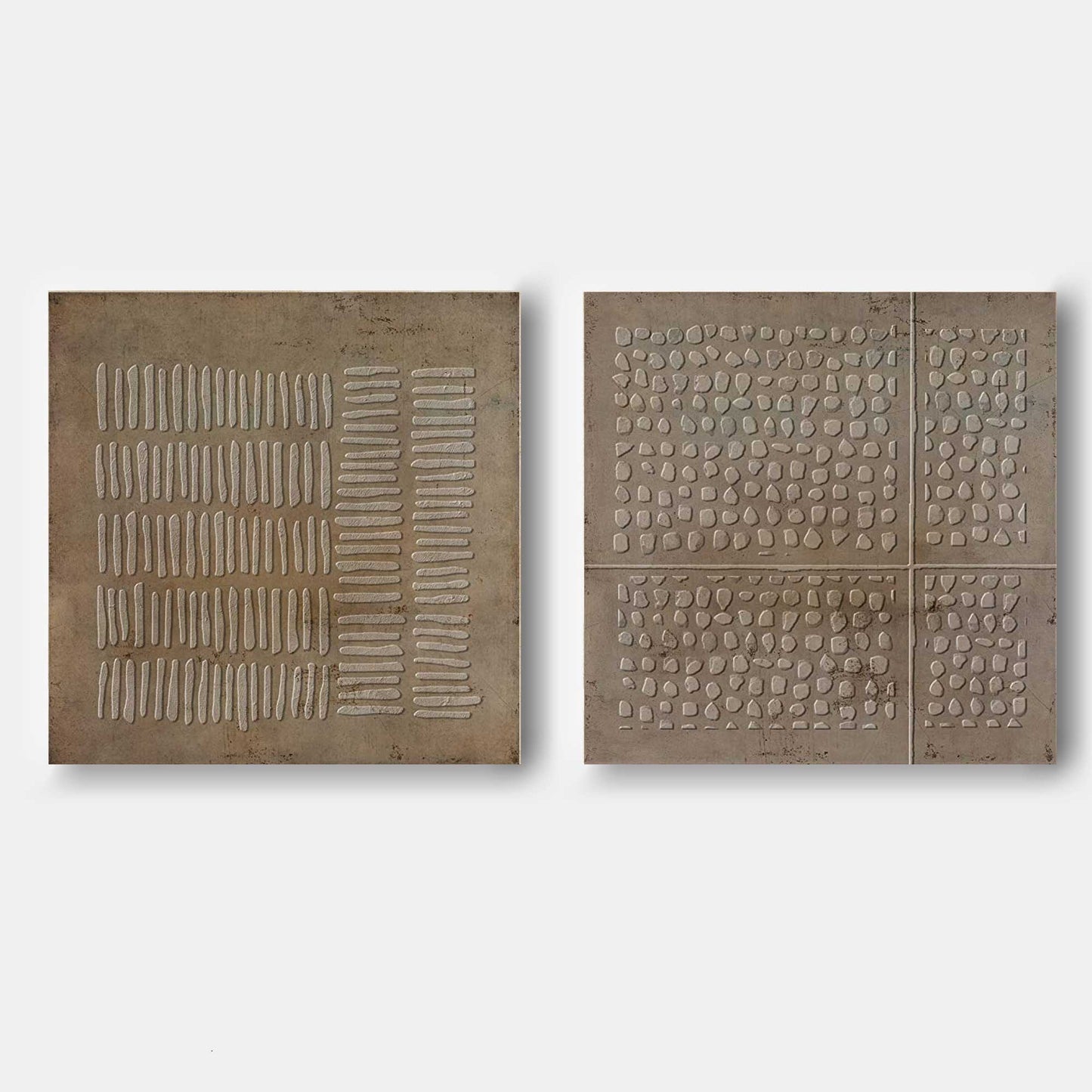 Contemporary Abstract Oil Painting Duo for Modern Home Decor
