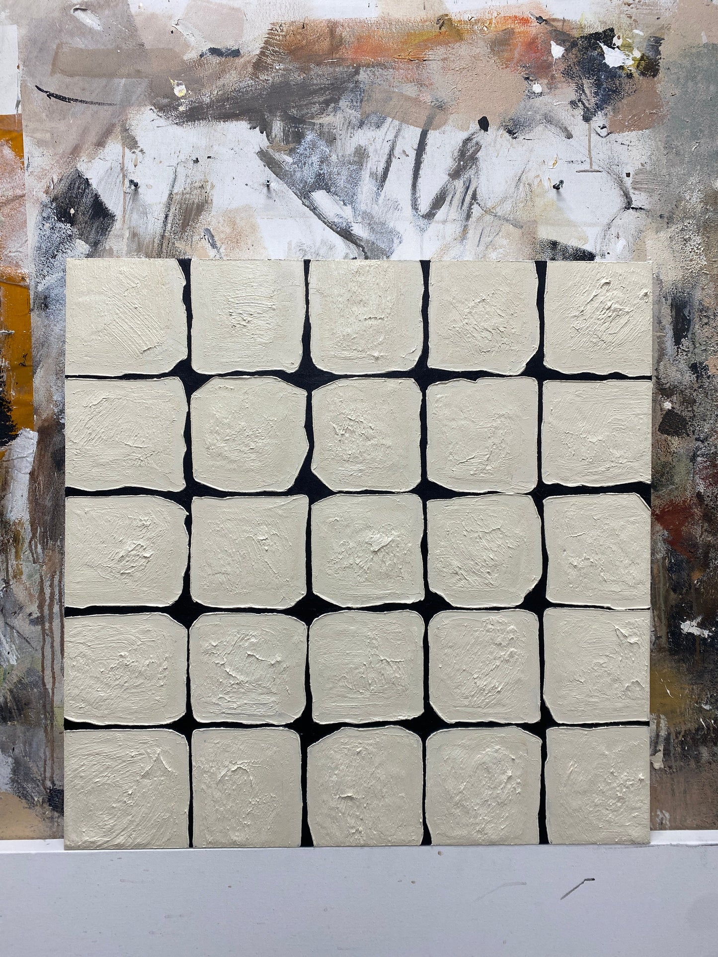 Contemporary Wabi-Sabi Texture Art for Minimalist Home Decor