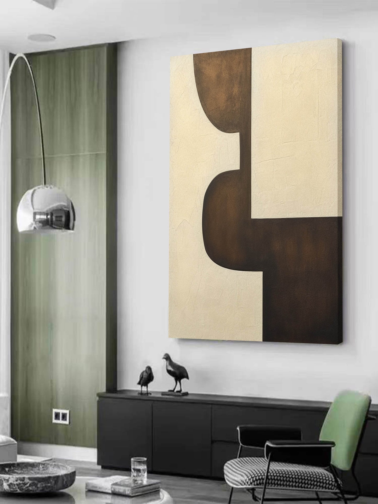 Modern Abstract Minimalist Oil Painting for Elegant Home Decor