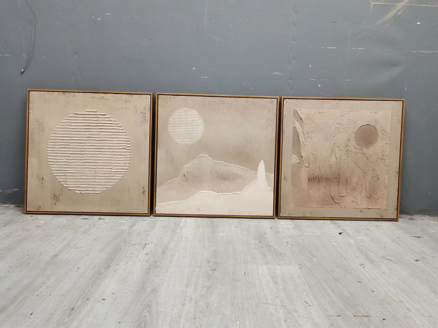 Minimalist Wabi-Sabi Oil Painting for Modern Home Decor