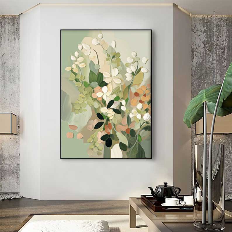 Elegant Floral Oil Painting for Chic Home Décor