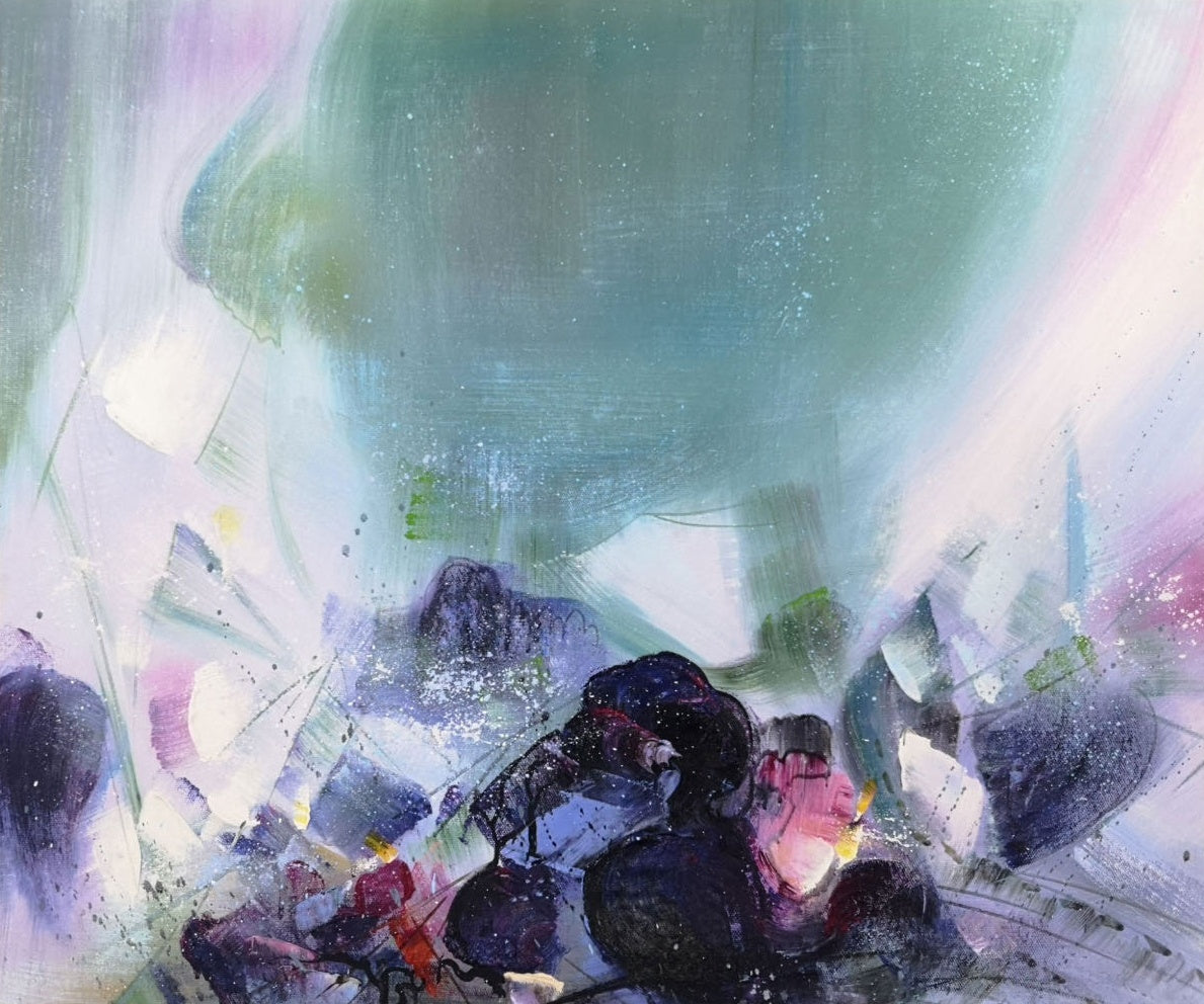 Captivating Abstract Hyperrealism Oil Painting for Elegant Home Decor