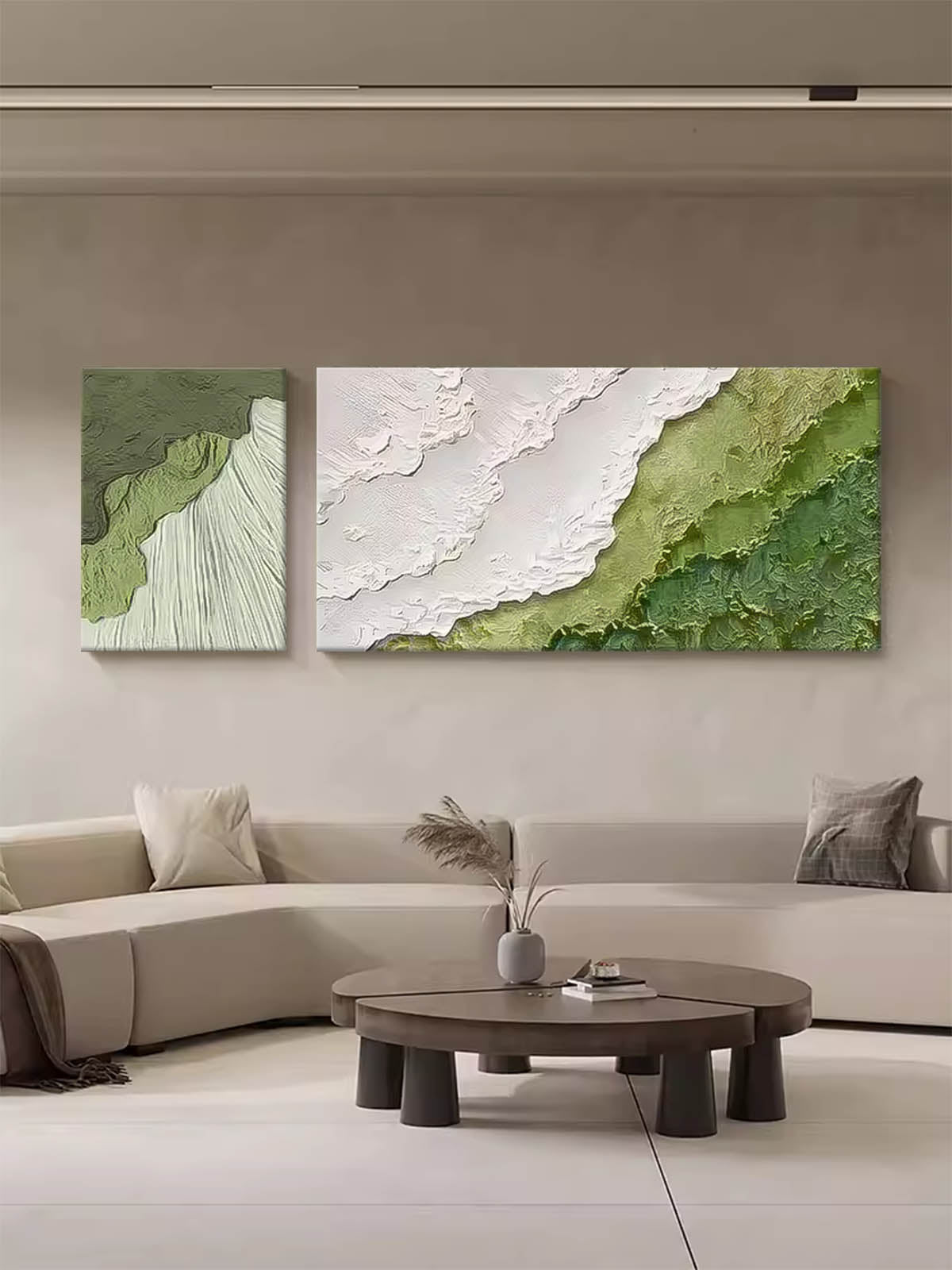Serene Coastal Landscape Oil Painting for Beach Home Décor