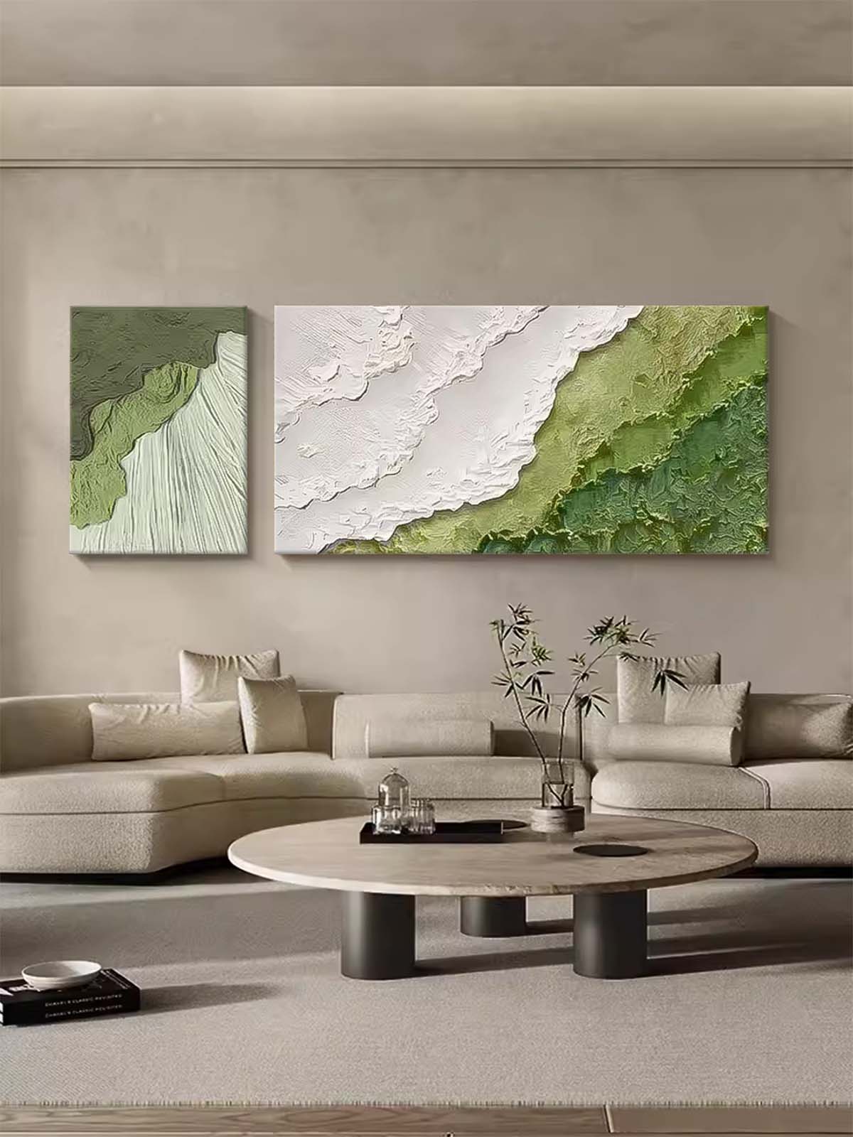 Serene Coastal Landscape Oil Painting for Beach Home Décor