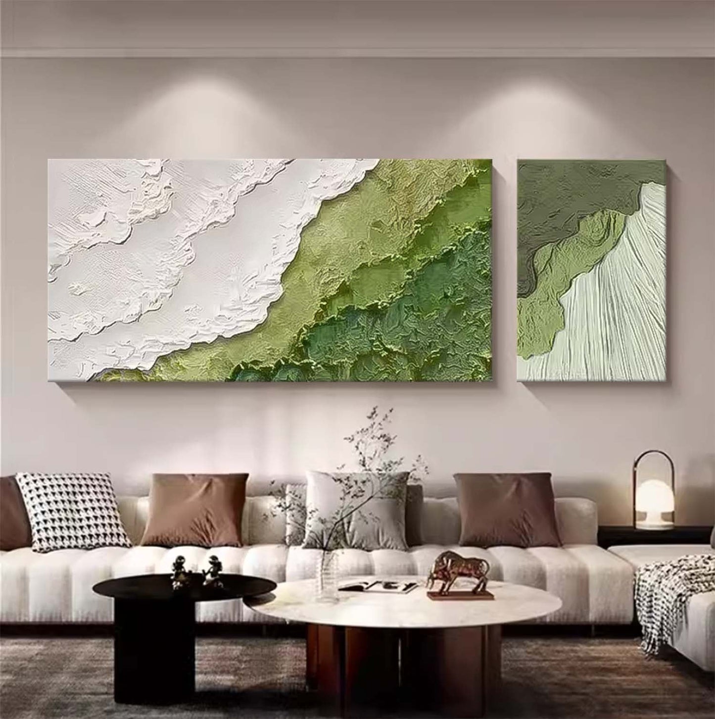 Serene Coastal Landscape Oil Painting for Beach Home Décor