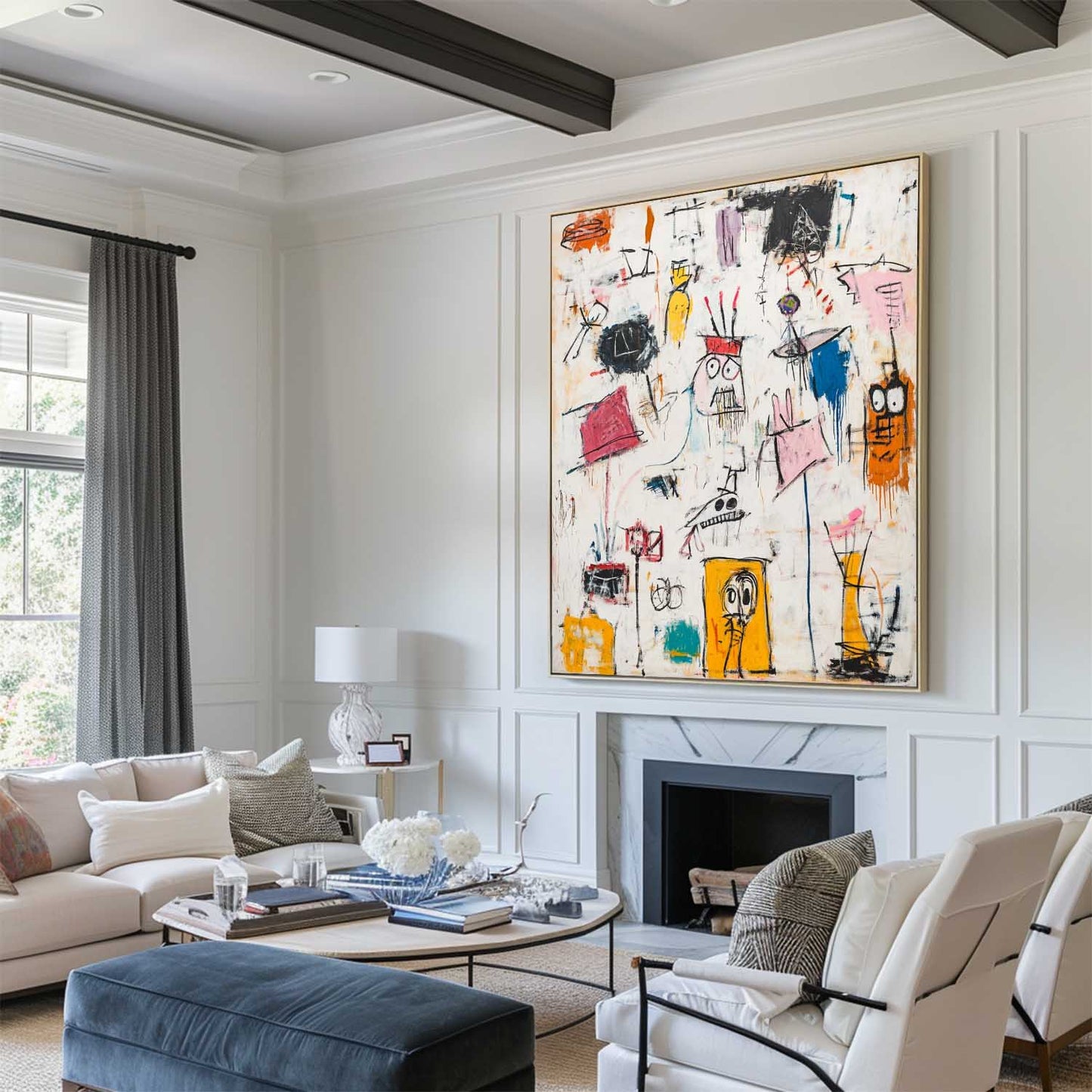 Colorful Modern Abstract Oil Painting for Contemporary Home Decor
