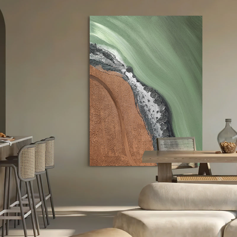 Stone Wave Layers Abstract Accent Oil Painting 204PW