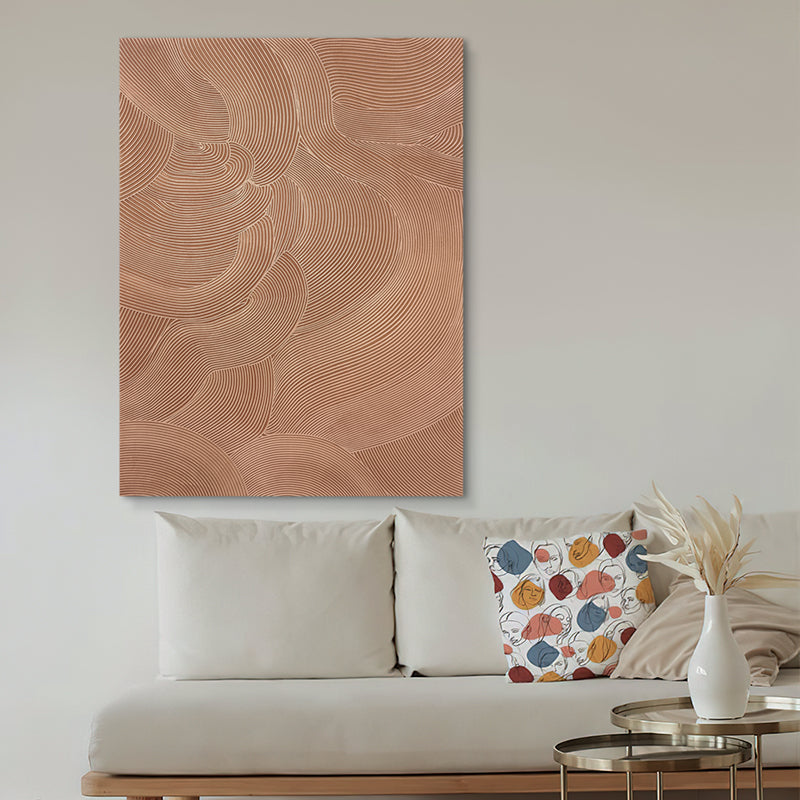 Zen Sand Waves Circular Texture Oil Painting 207PW