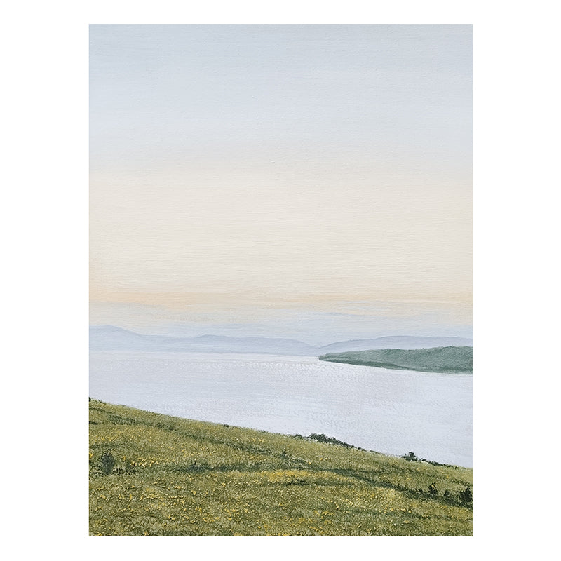 Riverbend Field Farmhouse Scenic Oil Painting 212PW