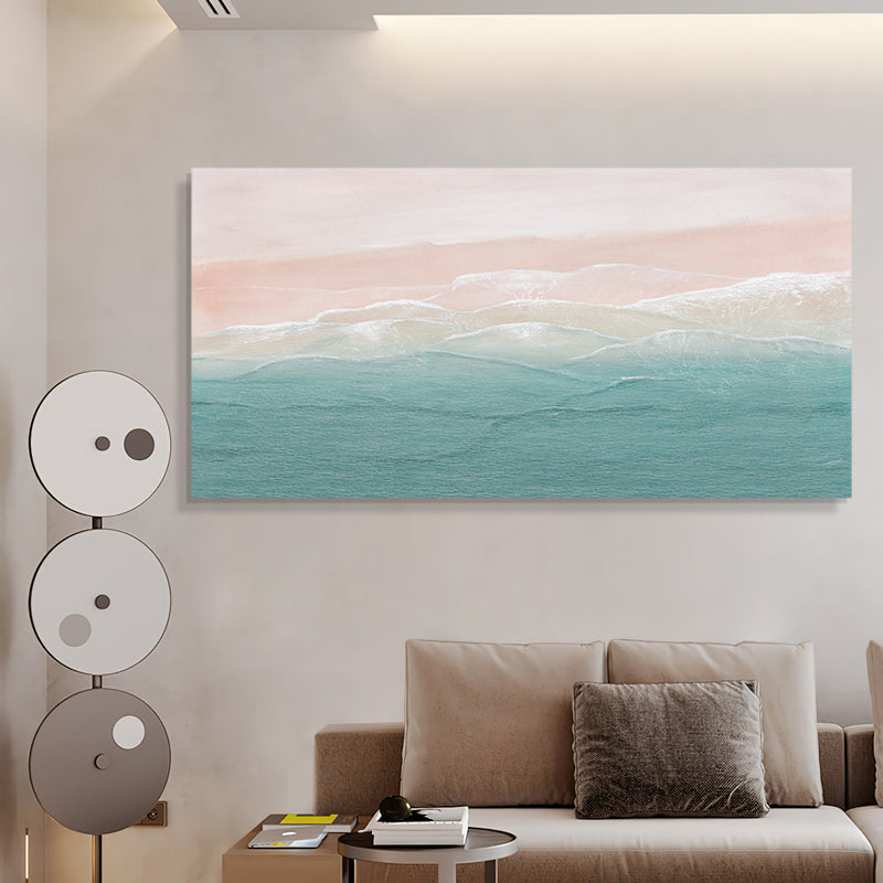 Coastal Waves California Style Beach Landscape Oil Painting 215AF