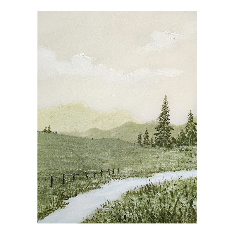 Riverbend European Meadow Walk Oil Painting 219PW