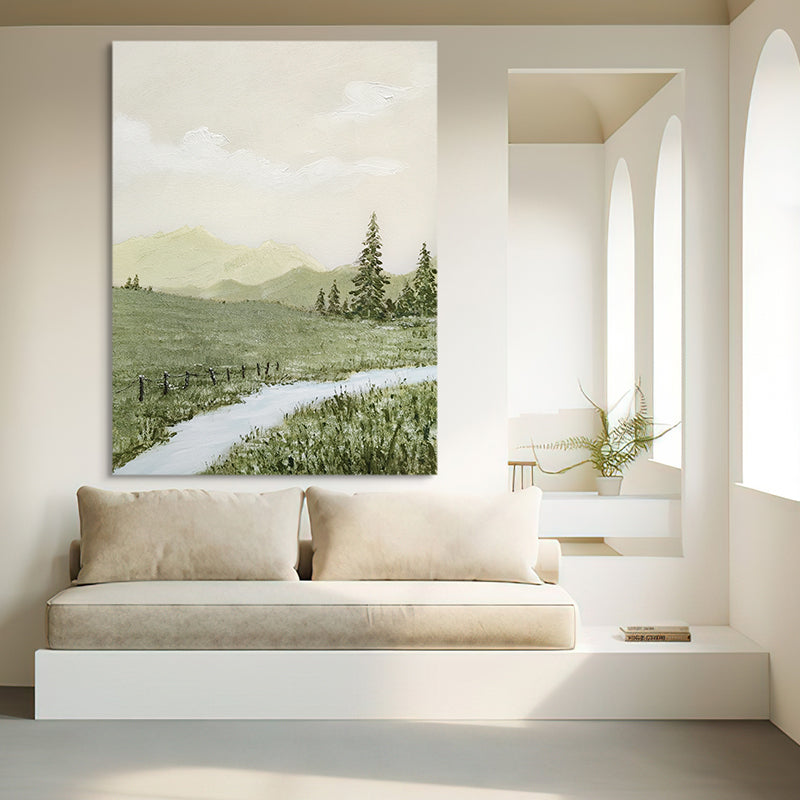 Riverbend European Meadow Walk Oil Painting 219PW