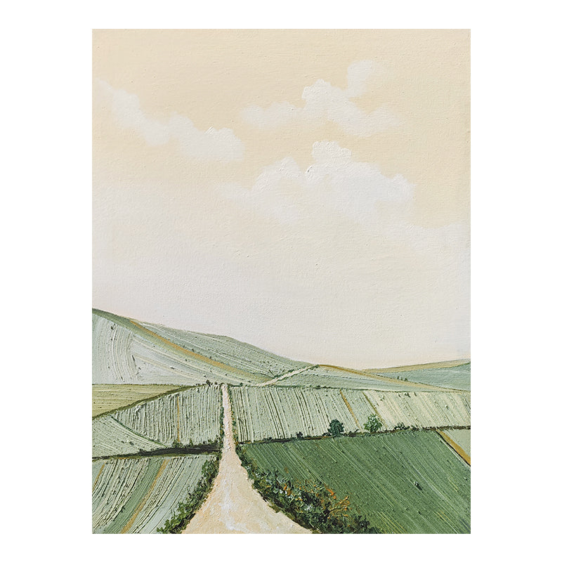 Farmhous Fields Peaceful Countryside Oil Painting 220PW