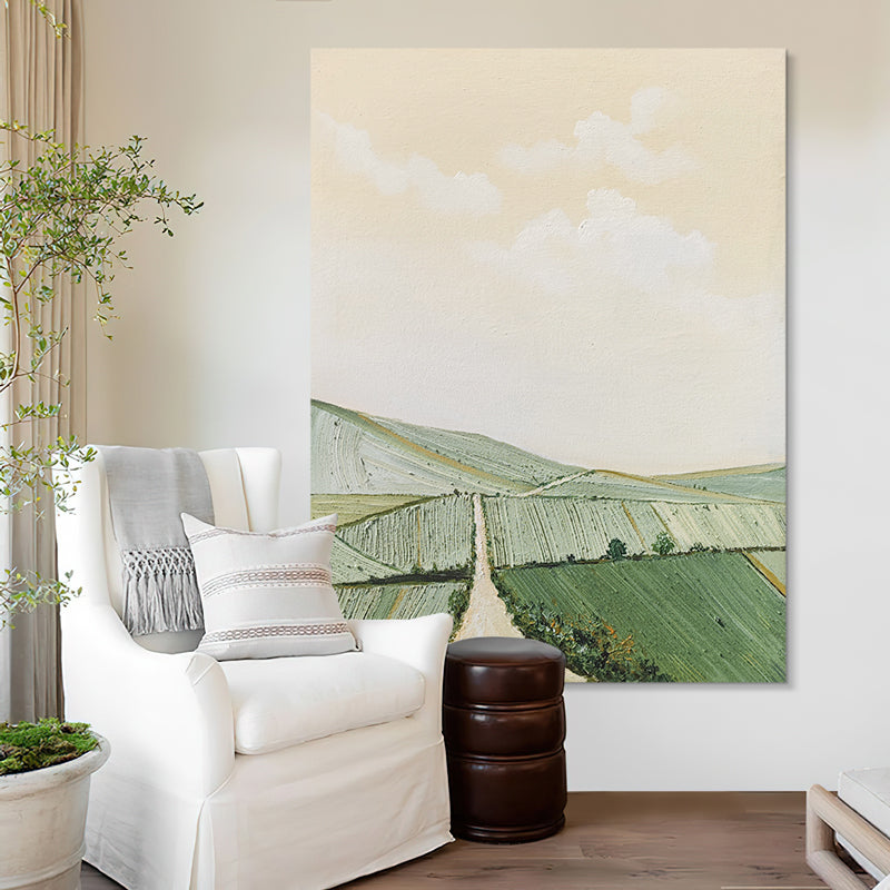 Farmhous Fields Peaceful Countryside Oil Painting 220PW