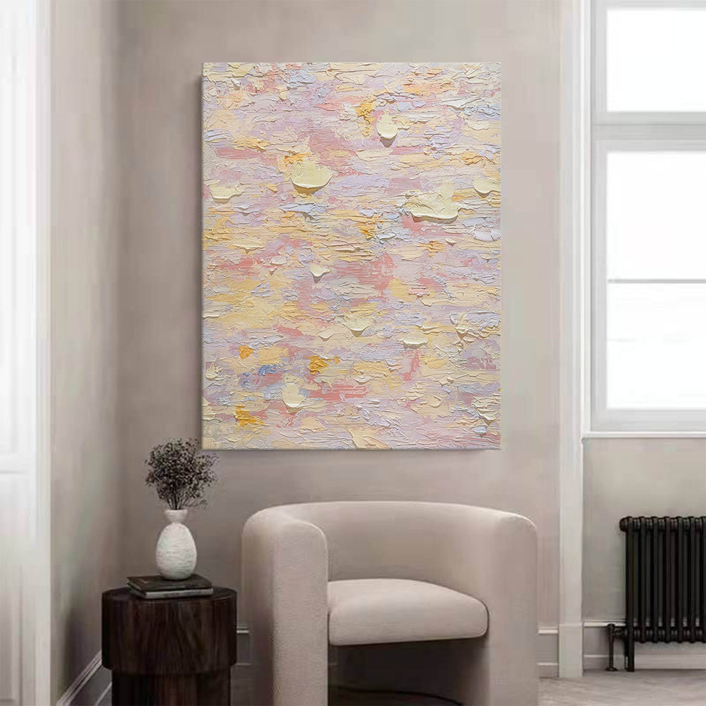 Colorful Abstract Oil Painting for Modern Home Decor