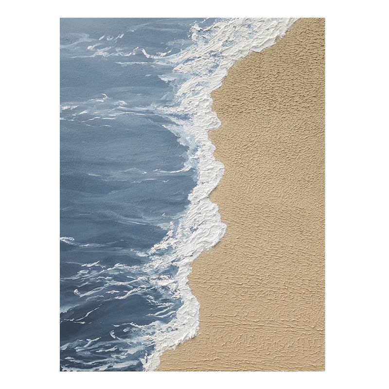Coastal Waves Textured Beach Oil Painting 224PW