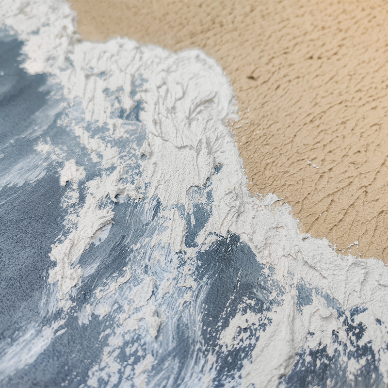 Coastal Waves Textured Beach Oil Painting 224PW