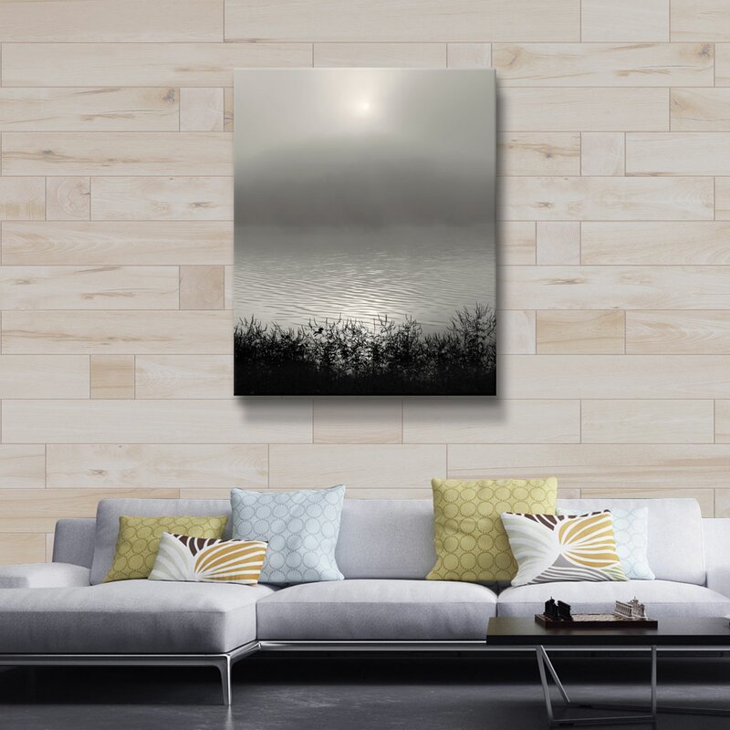 Serene Monochrome Sunrise Oil Painting for Modern Minimalist Home Decor