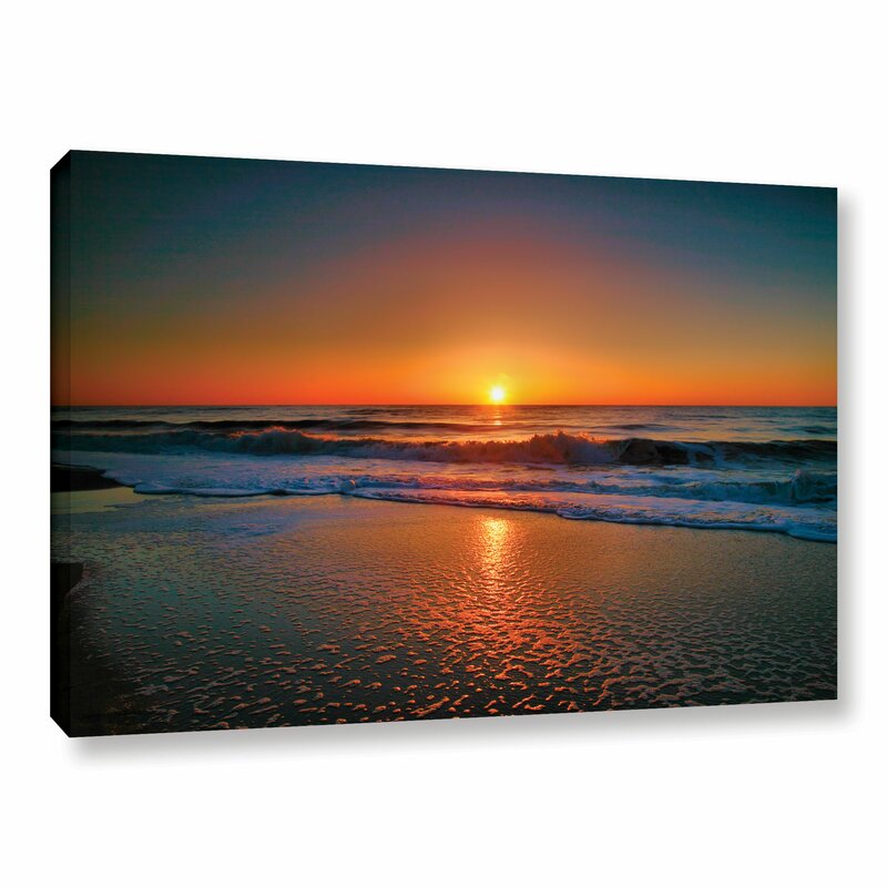 Sunrise Serenity Ocean Art | Vibrant Oil Painting of Beach and Waves