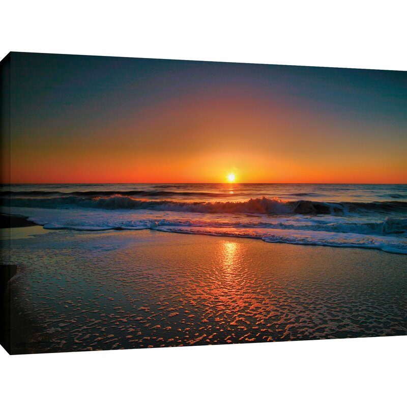 Sunrise Serenity Ocean Art | Vibrant Oil Painting of Beach and Waves